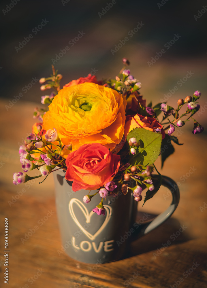 still life with roses