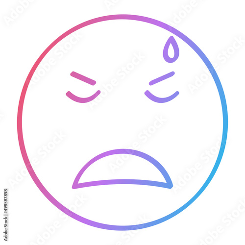 Disappointment Emoji Icon Design
