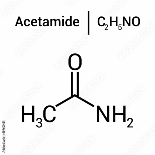 chemical structure of Acetamide (C2H5NO)
