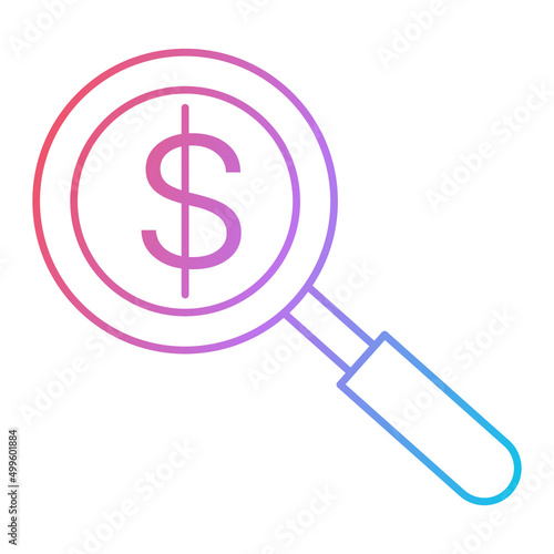 Money Search Icon Design