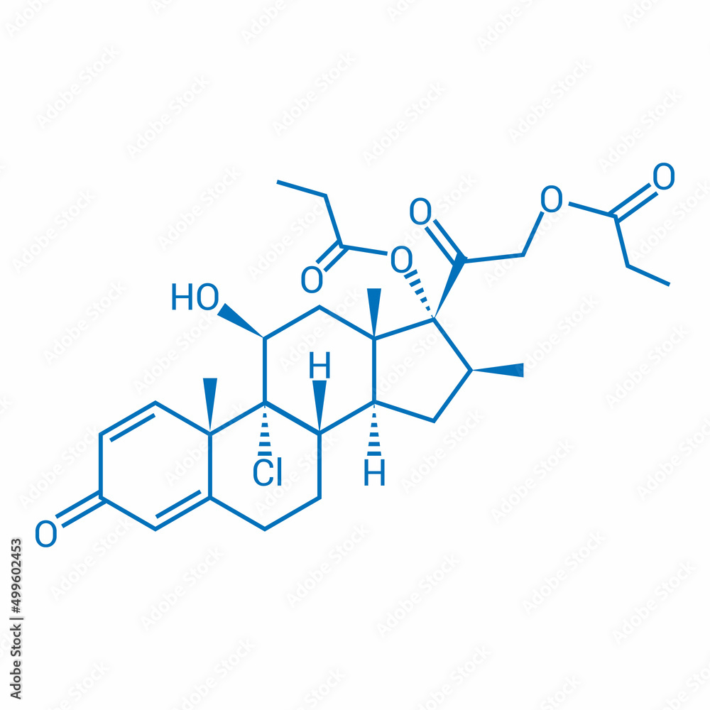 chemical structure of beclomethasone dipropionate (C28H37ClO7) chemical structure of beclomethasone dipropionate (C28H37ClO7)