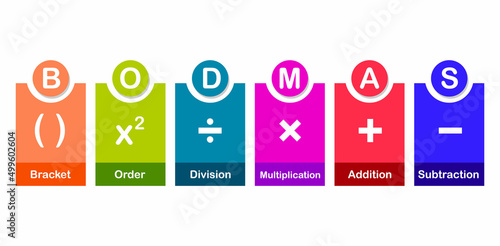 BODMAS rule, ordering mathematical operations