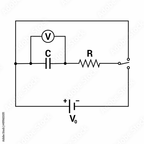 charging and discharging circuit of a capacitor