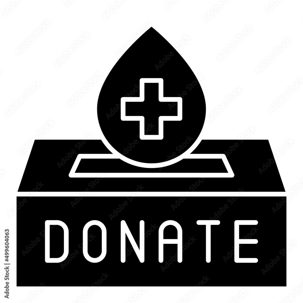 Obraz premium blood glyph icon