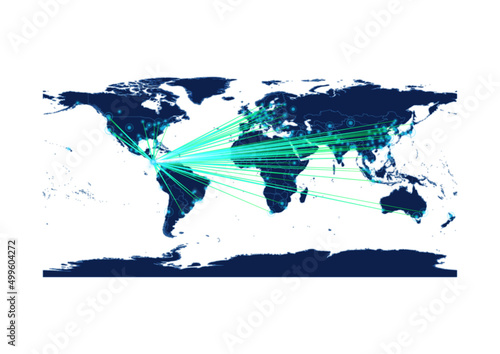 Wallpaper Mural Vector Costa Rica map on white background suitable for technology, innovation or export concepts. File is suitable for digital editing and large size prints. Torontodigital.ca