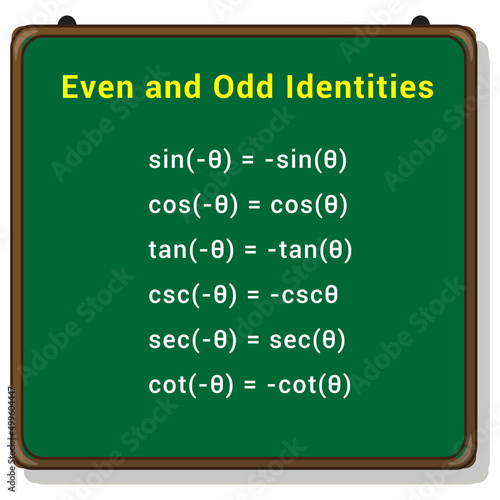 even and odd identities trigonometric functions