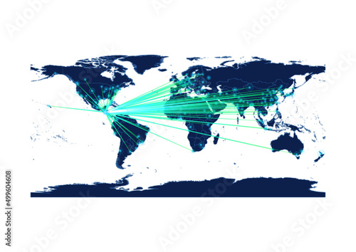 Wallpaper Mural Vector El Salvador map on white background suitable for technology, innovation or export concepts. File is suitable for digital editing and large size prints. Torontodigital.ca