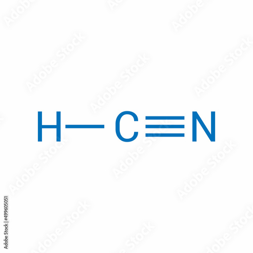 chemical structure of Hydrogen cyanide (HCN)