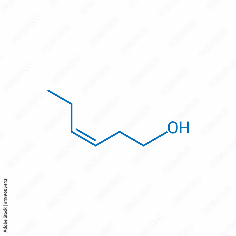 chemical structure of leaf alcohol (C6H12O) chemical structure of leaf alcohol (C6H12O)