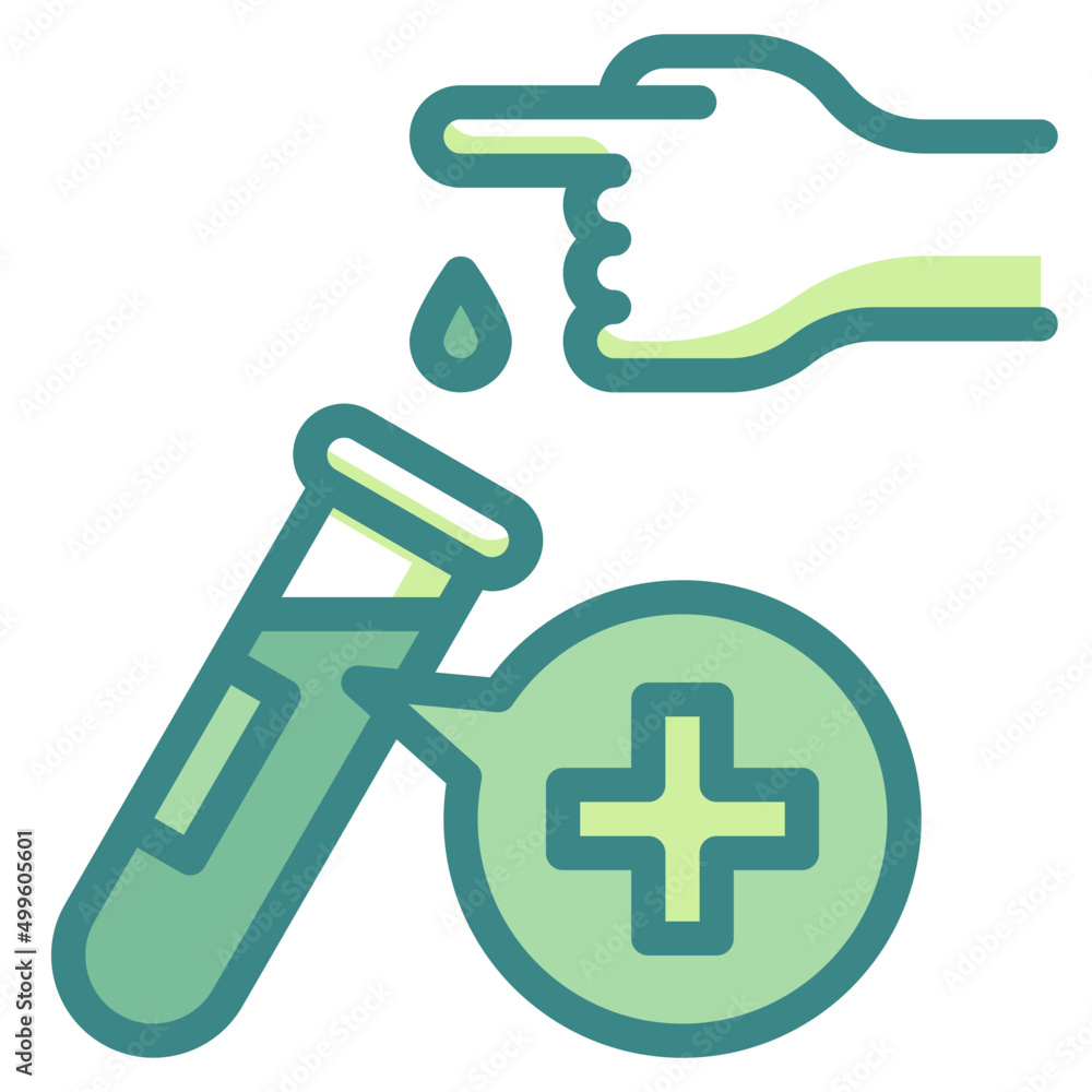 blood blue line icon