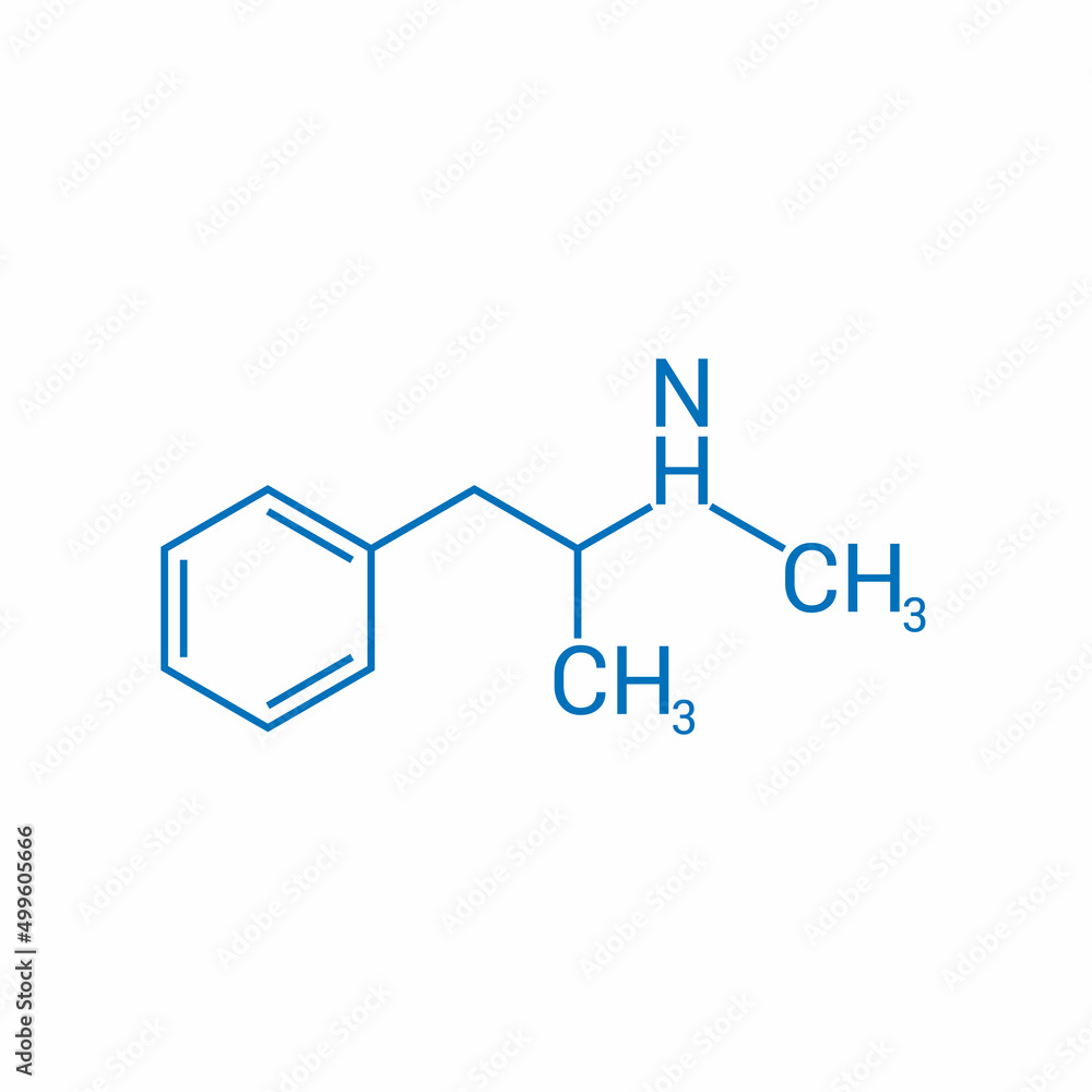 chemical structure of methamphetamine (C10H15N) chemical structure of methamphetamine (C10H15N)