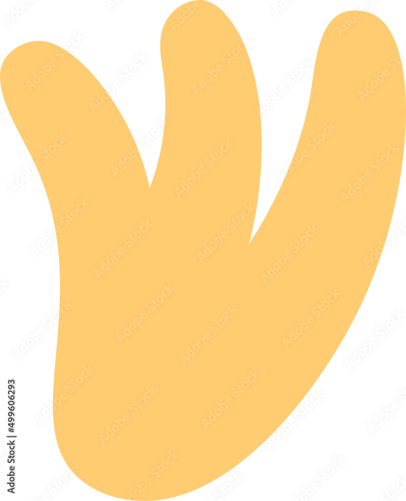 Obraz premium Abstract Yellow Leaf Shape