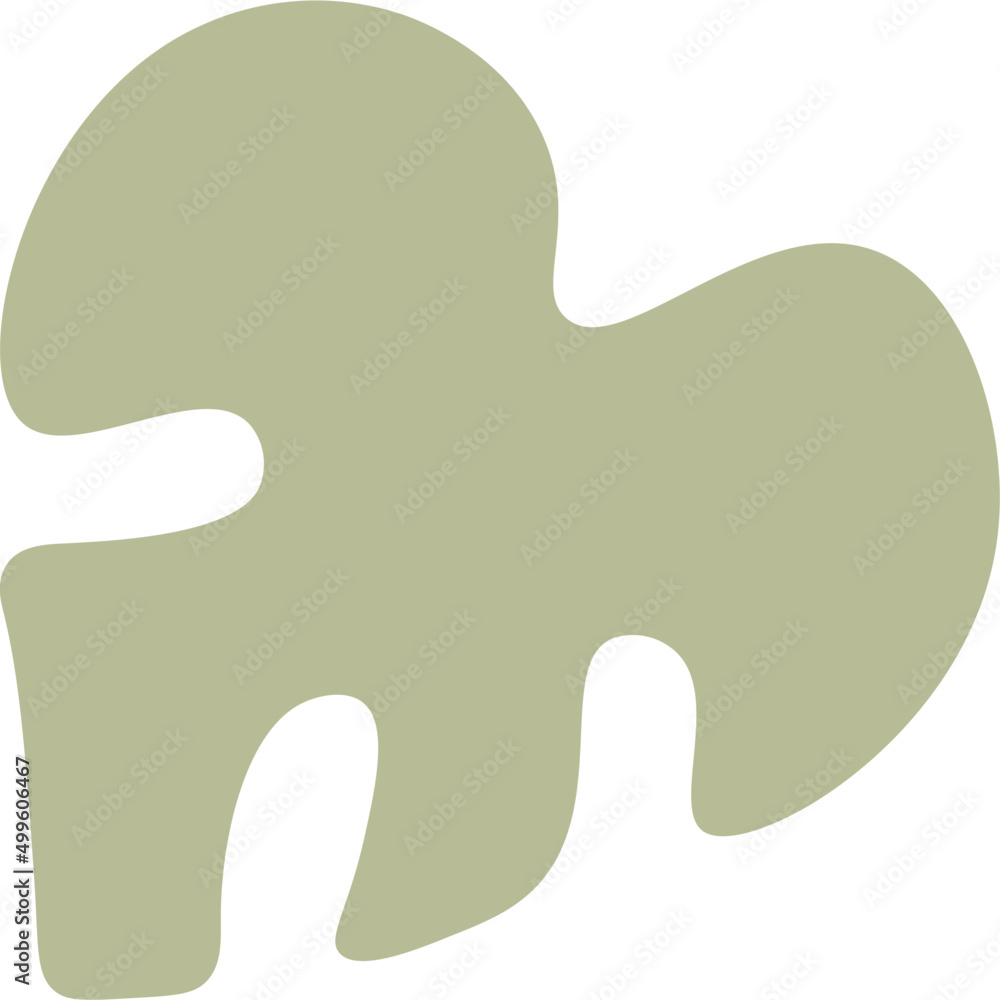 Abstract Green Palm Leaf Shape Abstract Green Palm Leaf Shape