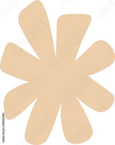 Brown Abstract Flower Shape