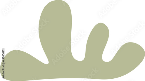 Abstract Green Bush Shape