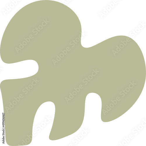 Abstract Green Palm Leaf Shape