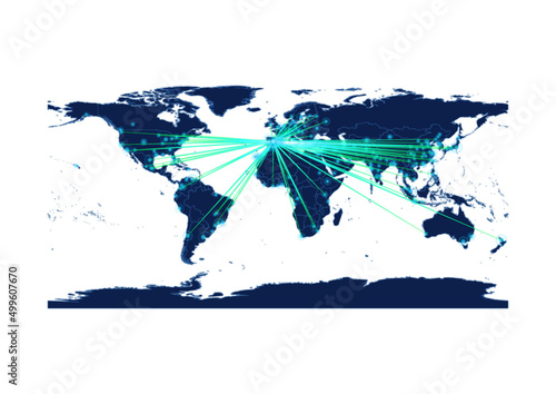 Wallpaper Mural Vector Spain map on white background suitable for technology, innovation or export concepts. File is suitable for digital editing and large size prints. Torontodigital.ca