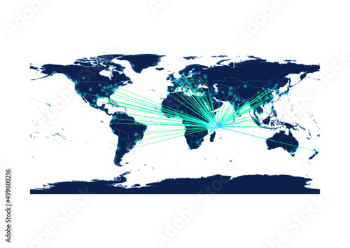 Wallpaper Mural Vector Seychelles map on white background suitable for technology, innovation or export concepts. File is suitable for digital editing and large size prints. Torontodigital.ca