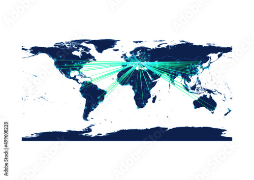 Wallpaper Mural Vector Serbia map on white background suitable for technology, innovation or export concepts. File is suitable for digital editing and large size prints. Torontodigital.ca