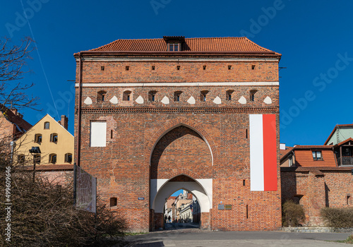 Historic ancient gate in Torun fortress