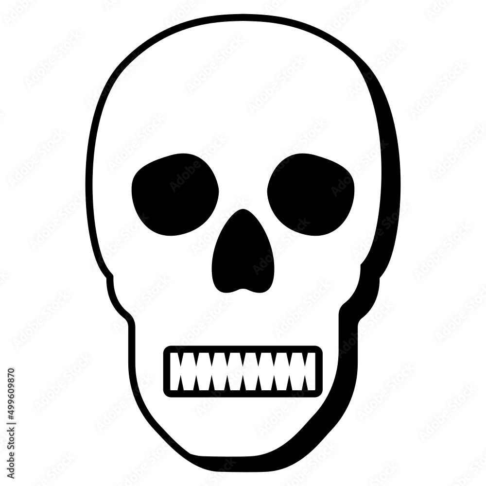 Human Skull With Teeth Jaw Concept vector line icon Design, Organ System Symbol, Human Anatomy Sign, Human Body Parts Stock illustration Human Skull With Teeth Jaw Concept vector line icon Design, Organ System Symbol, Human Anatomy Sign, Human Body Parts Stock illustration