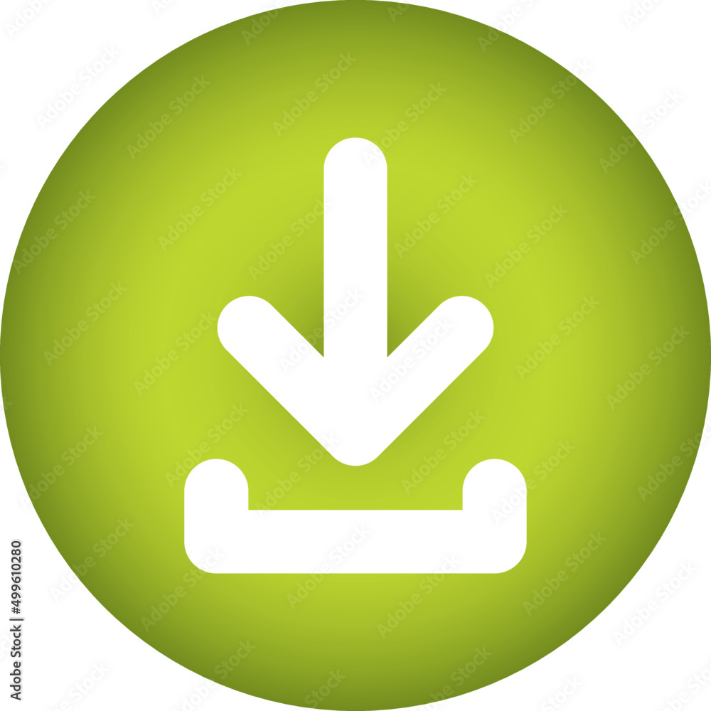 Round download icon, vector button for websites and internet applications Round download icon, vector button for websites and internet applications