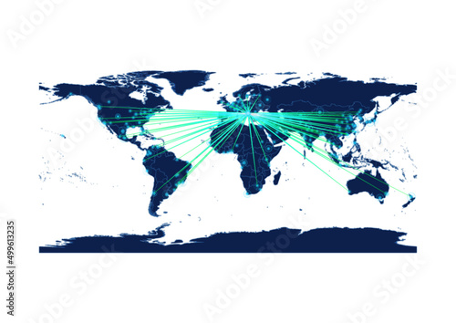 Wallpaper Mural Vector Montenegro map on white background suitable for technology, innovation or export concepts. File is suitable for digital editing and large size prints. Torontodigital.ca