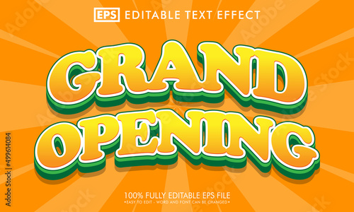 Grand opening editable text effect