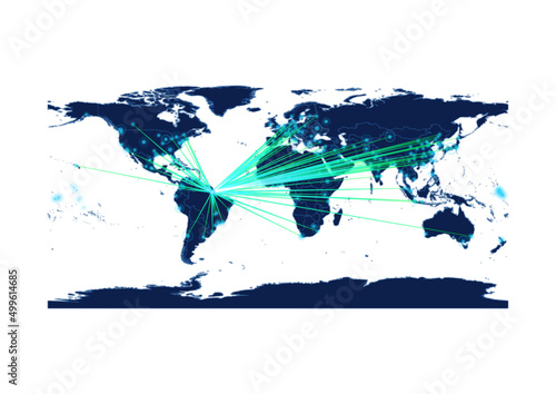Wallpaper Mural Vector Kiribati map on white background suitable for technology, innovation or export concepts. File is suitable for digital editing and large size prints. Torontodigital.ca