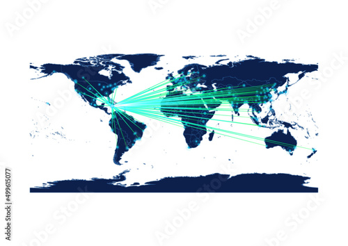 Wallpaper Mural Vector Jamaica map on white background suitable for technology, innovation or export concepts. File is suitable for digital editing and large size prints. Torontodigital.ca