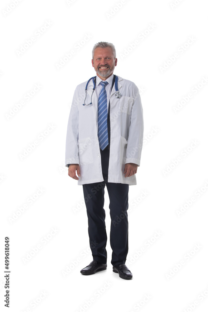 Mature male doctor with stethoscope Mature male doctor with stethoscope