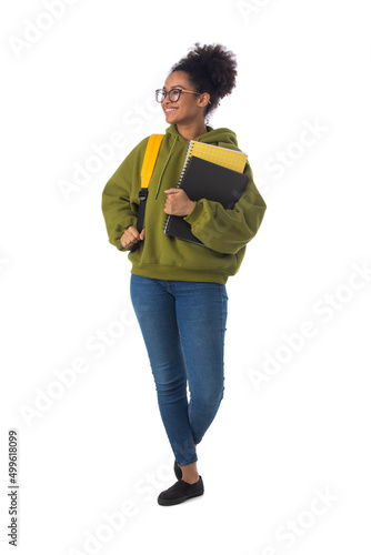 Black female high school student