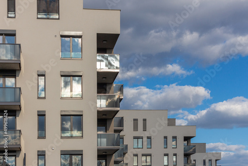 Wallpaper Mural new european modern complex beautiful apartment house flat building mortage on sunset cloud Torontodigital.ca