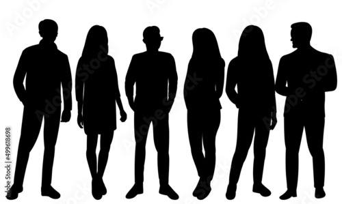 people  silhouette, isolated on white background vector