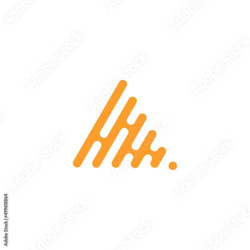 Modern soundwave icon design. Triangle dynamic shape sound icon vector illustration.