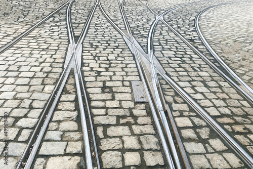 Many rails go to the tram depot