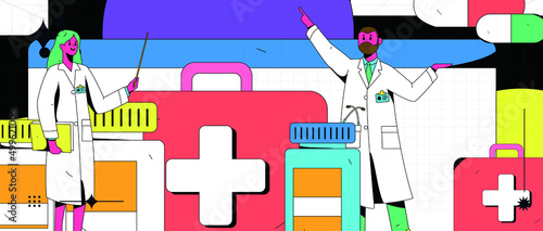 Doctor epidemic prevention and anti epidemic flat vector concept operation illustration

