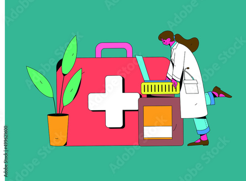 Doctor epidemic prevention and anti epidemic flat vector concept operation illustration
