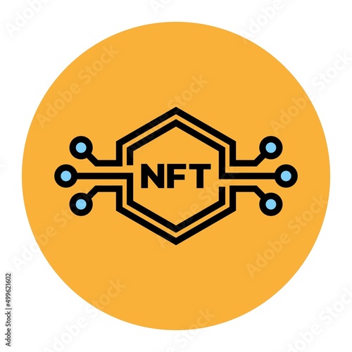 NFT icon. non fungible token symbol