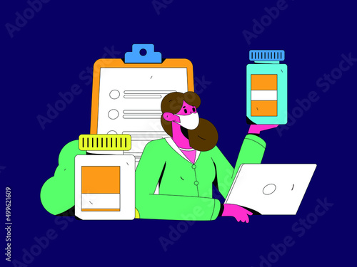 Doctor epidemic prevention and anti epidemic flat vector concept operation illustration
