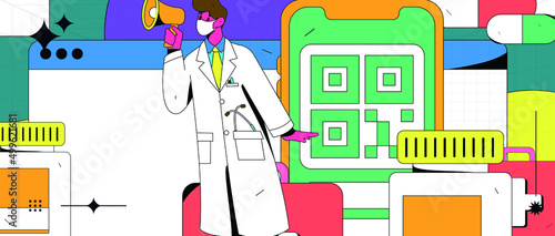 Doctor epidemic prevention and anti epidemic flat vector concept operation illustration
