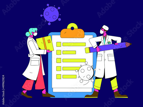 Doctor epidemic prevention and anti epidemic flat vector concept operation illustration
