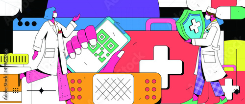 Doctor epidemic prevention and anti epidemic flat vector concept operation illustration
