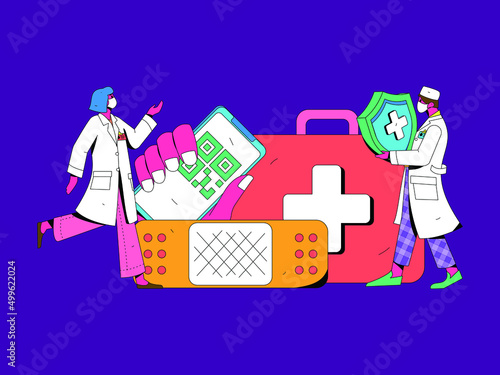 Doctor epidemic prevention and anti epidemic flat vector concept operation illustration
