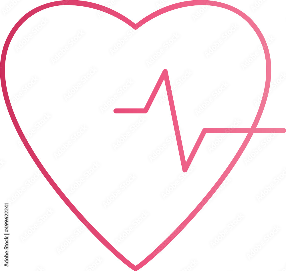 Cardiogram outline gradient icon Cardiogram outline gradient icon