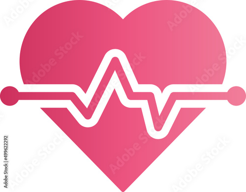 Cardiogram gradient icon