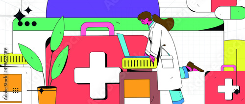 Doctor epidemic prevention and anti epidemic flat vector concept operation illustration
