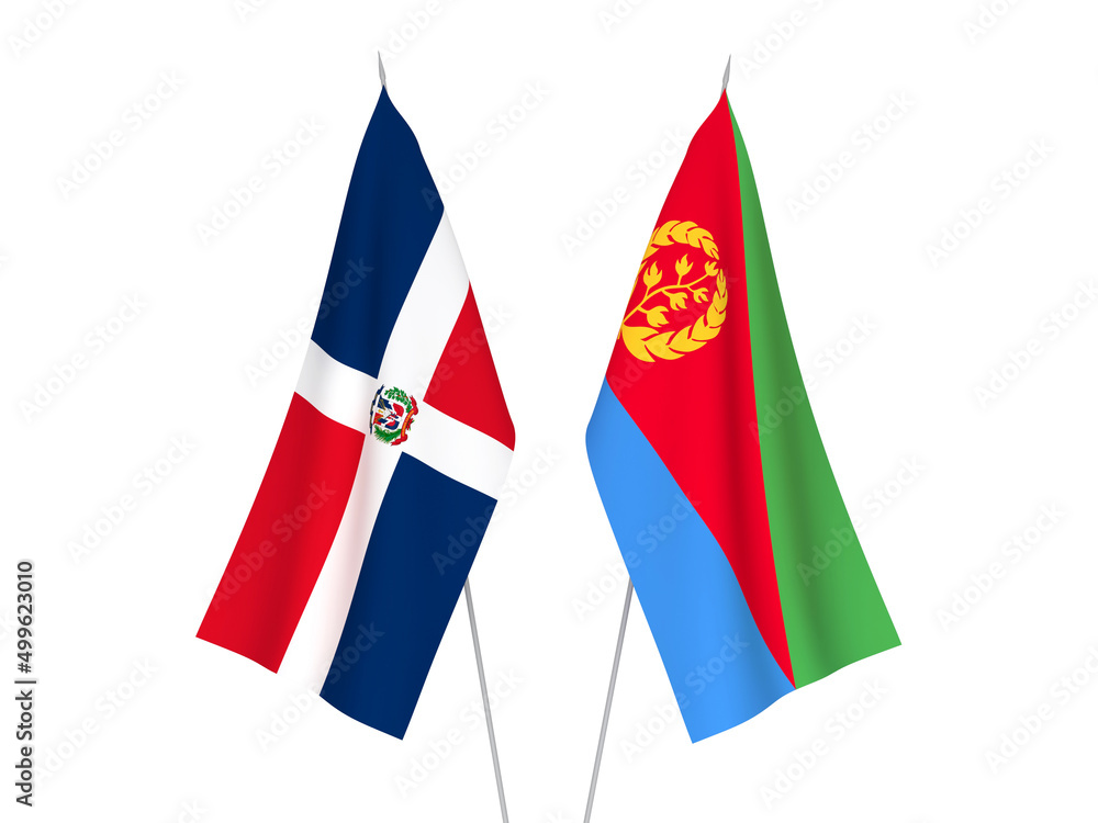 Dominican Republic and Eritrea flags