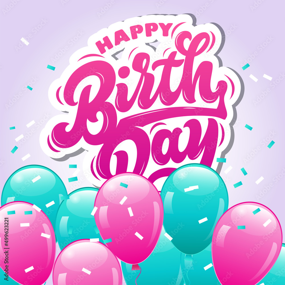 Vector illustration.Happy Birthday To You typography vector design for greeting cards and poster with balloon, confetti, cake, design template for birthday celebration. Vector illustration.Happy Birthday To You typography vector design for greeting cards and poster with balloon, confetti, cake, design template for birthday celebration.