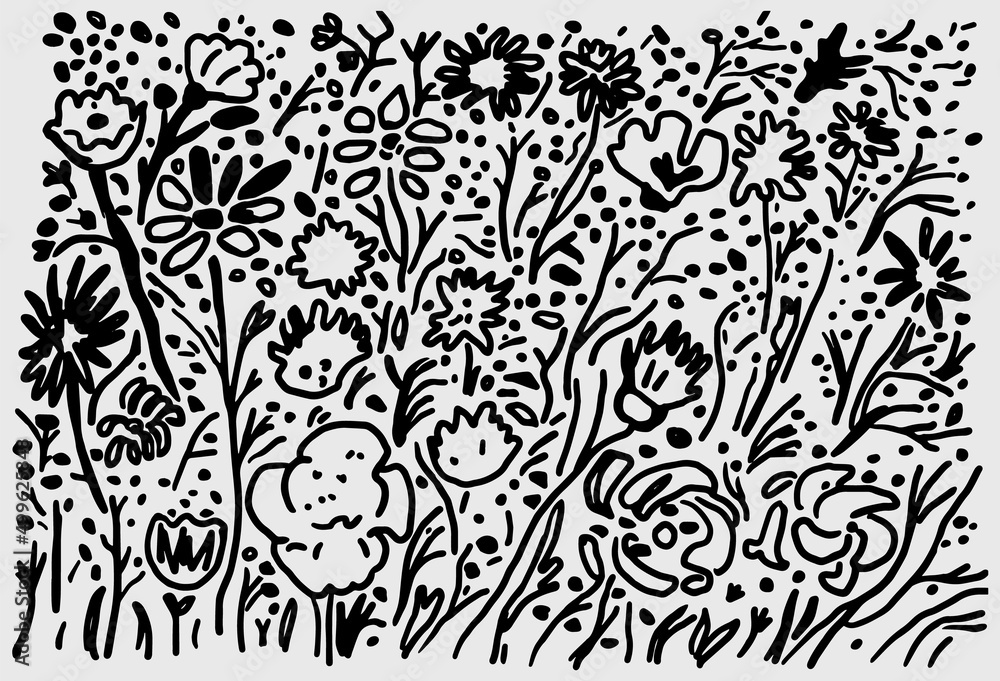 floral doodle vector illustration background floral doodle vector illustration background